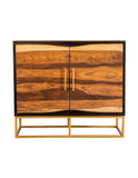 Zara 2-door 40-inch Wood Accent Storage Cabinet Black Walnut