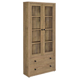 Hawthorne 4-shelf Glass Door Tall Cabinet with Drawers