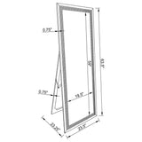 Giddish 24 x 64 Inch Length Standing Mirror Silver