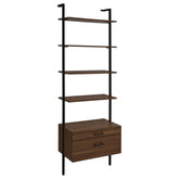 Owens 96-inch 4-shelf Storage Wall Bookshelf Walnut