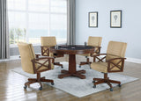 Marietta  3-in-1 Dining and Game Table Set Tobacco