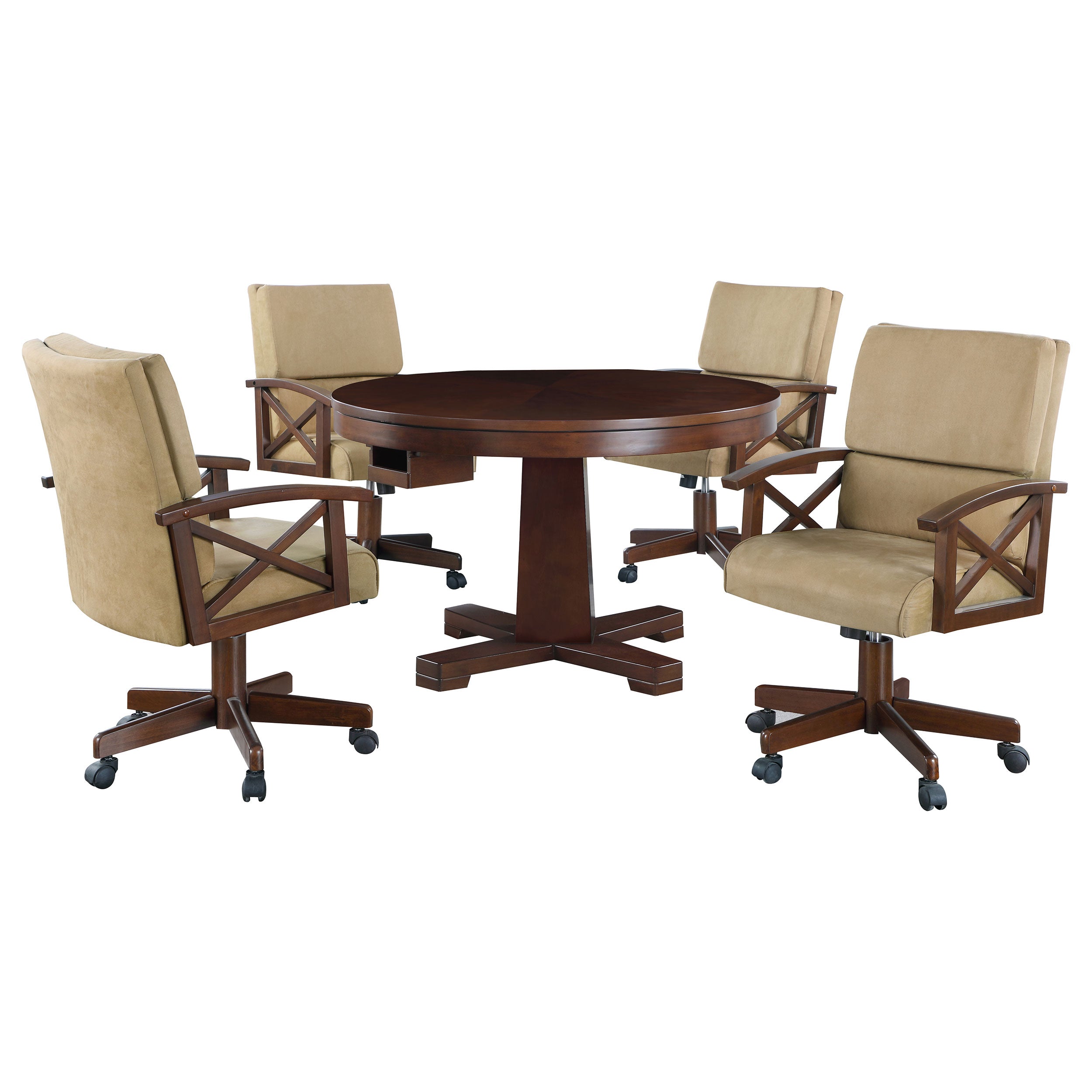 Marietta  3-in-1 Dining and Game Table Set Tobacco