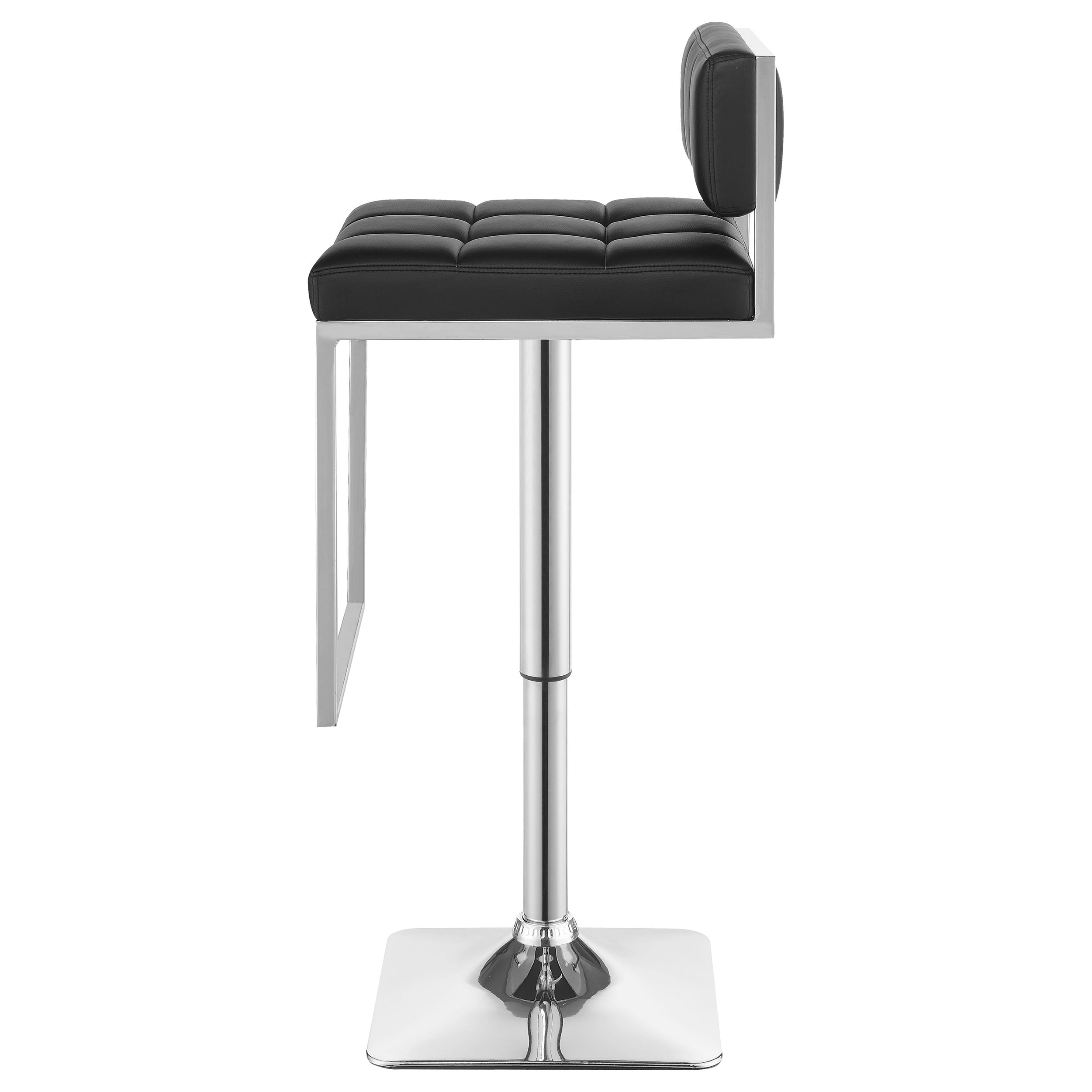 Alameda Adjustable Bar Stool Chrome and Black / Grey