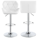 Berrington Upholstered Adjustable Bar Stool Grey (Set of 2)