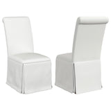 Shawna Upholstered Skirted Side Chair Light Grey (Set of 2)