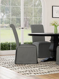 Shawna Upholstered Skirted Side Chair Light Grey (Set of 2)