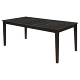 Louise  Rectangular Extension Leaf Dining Set Black