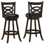Calecita Wood Swivel Bar / Counter Stool Cappuccino (Set of 2)