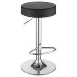 Ramses Adjustable Backless Bar Stool Chrome and White / Black