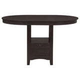Lavon  Oval Counter Height Dining Set Espresso