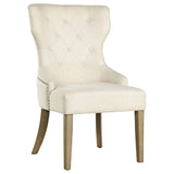 Baney Fabric Upholstered Dining Side Chair Beige and Black