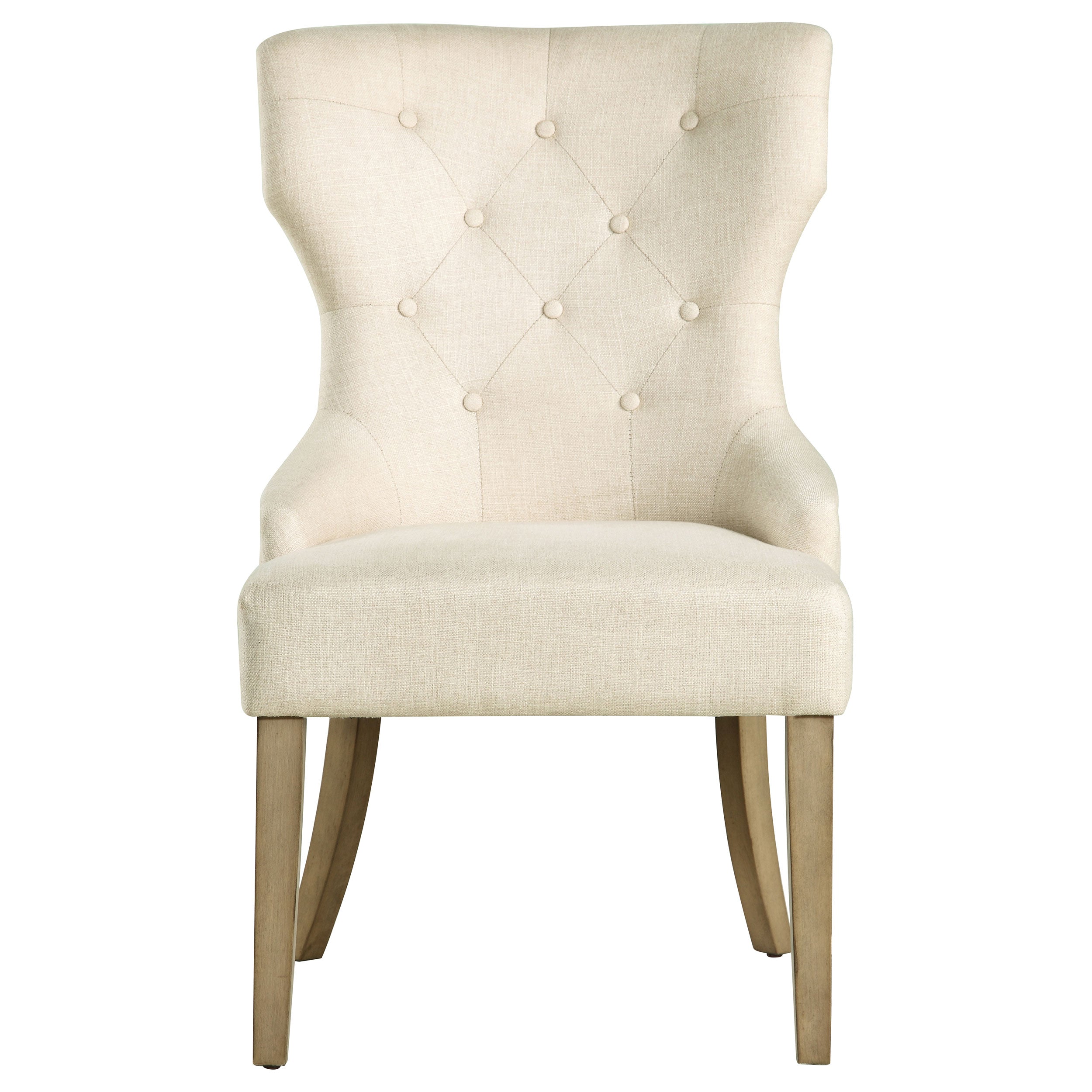 Baney Fabric Upholstered Dining Side Chair Beige and Black