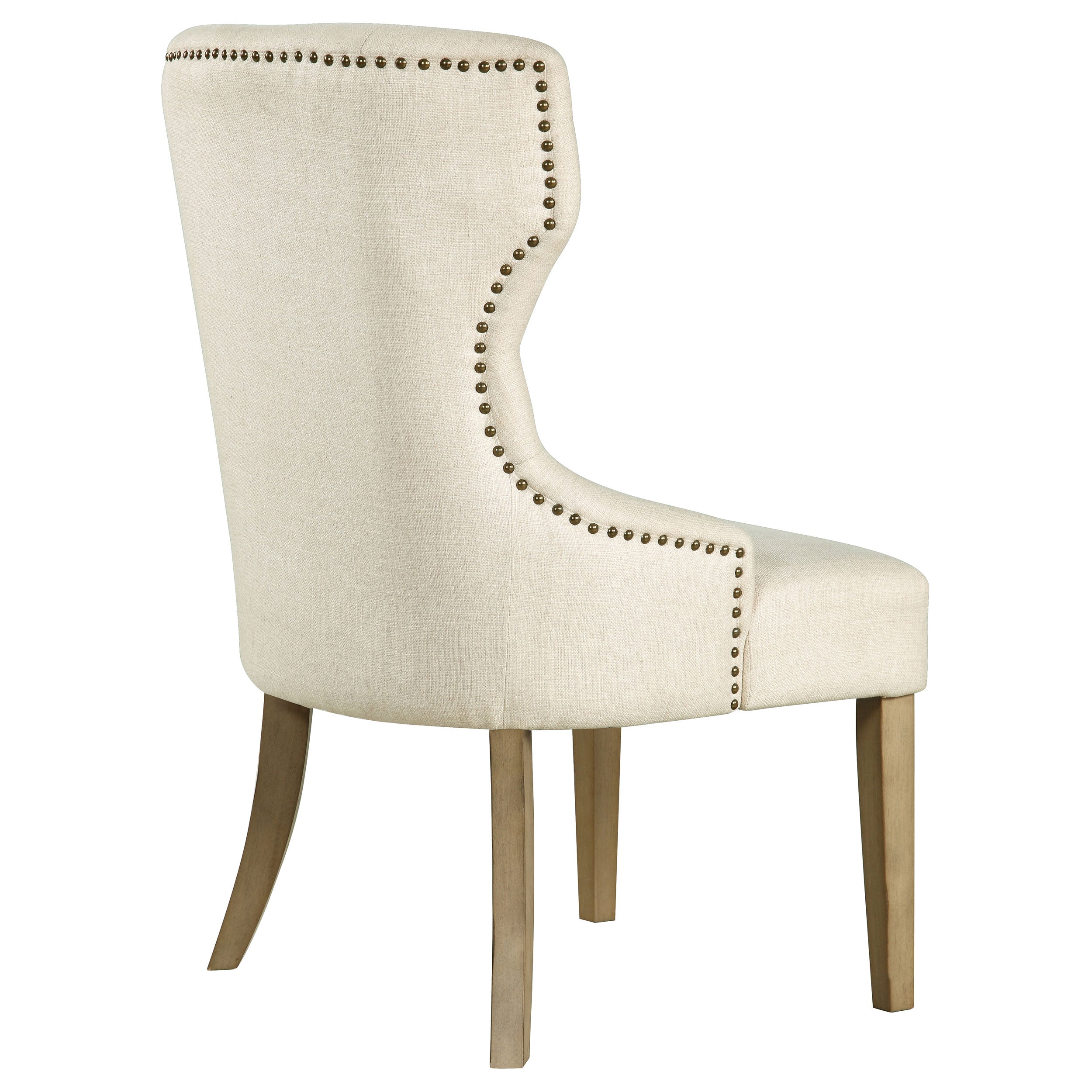 Baney Fabric Upholstered Dining Side Chair Beige and Black