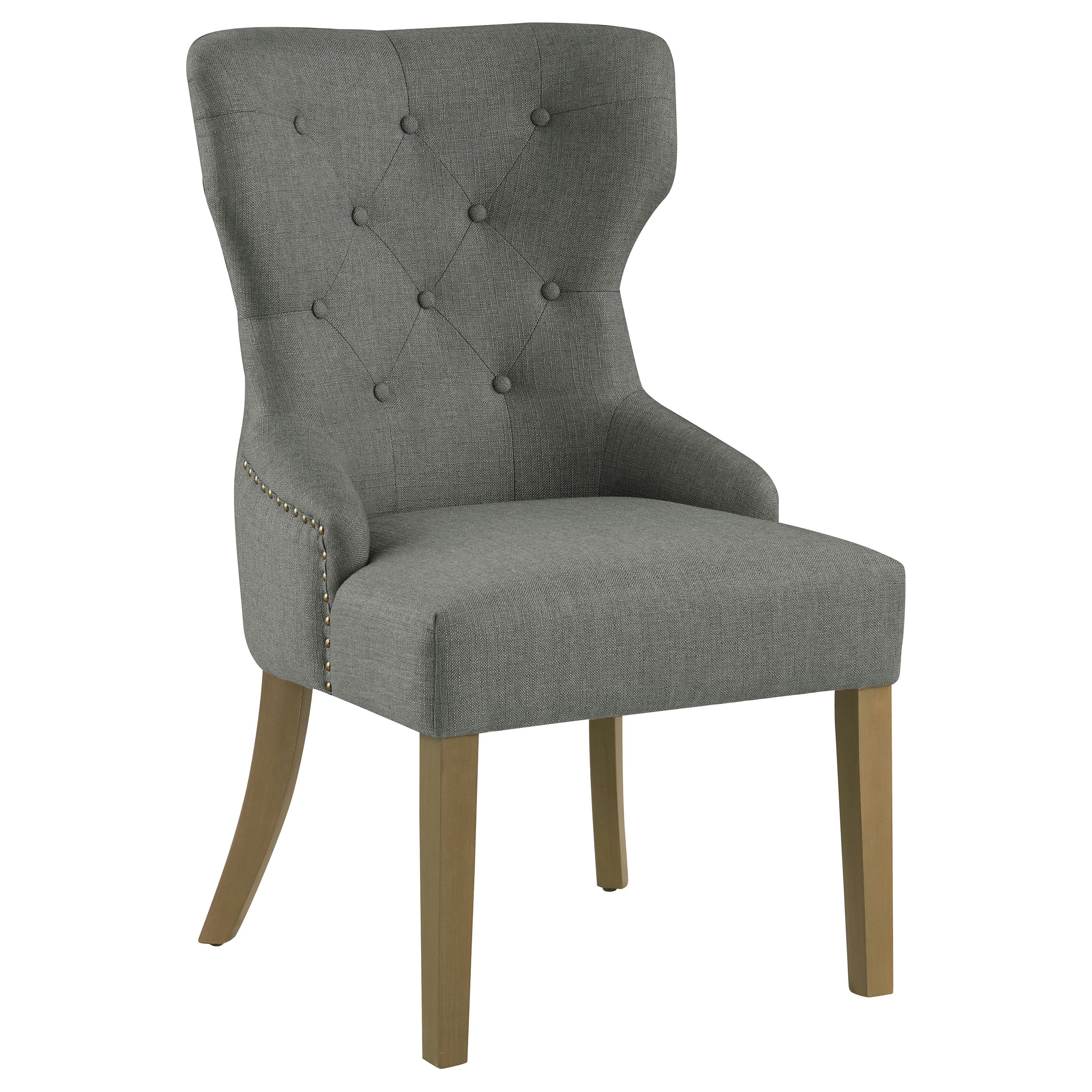 Baney Fabric Upholstered Dining Side Chair Beige and Black