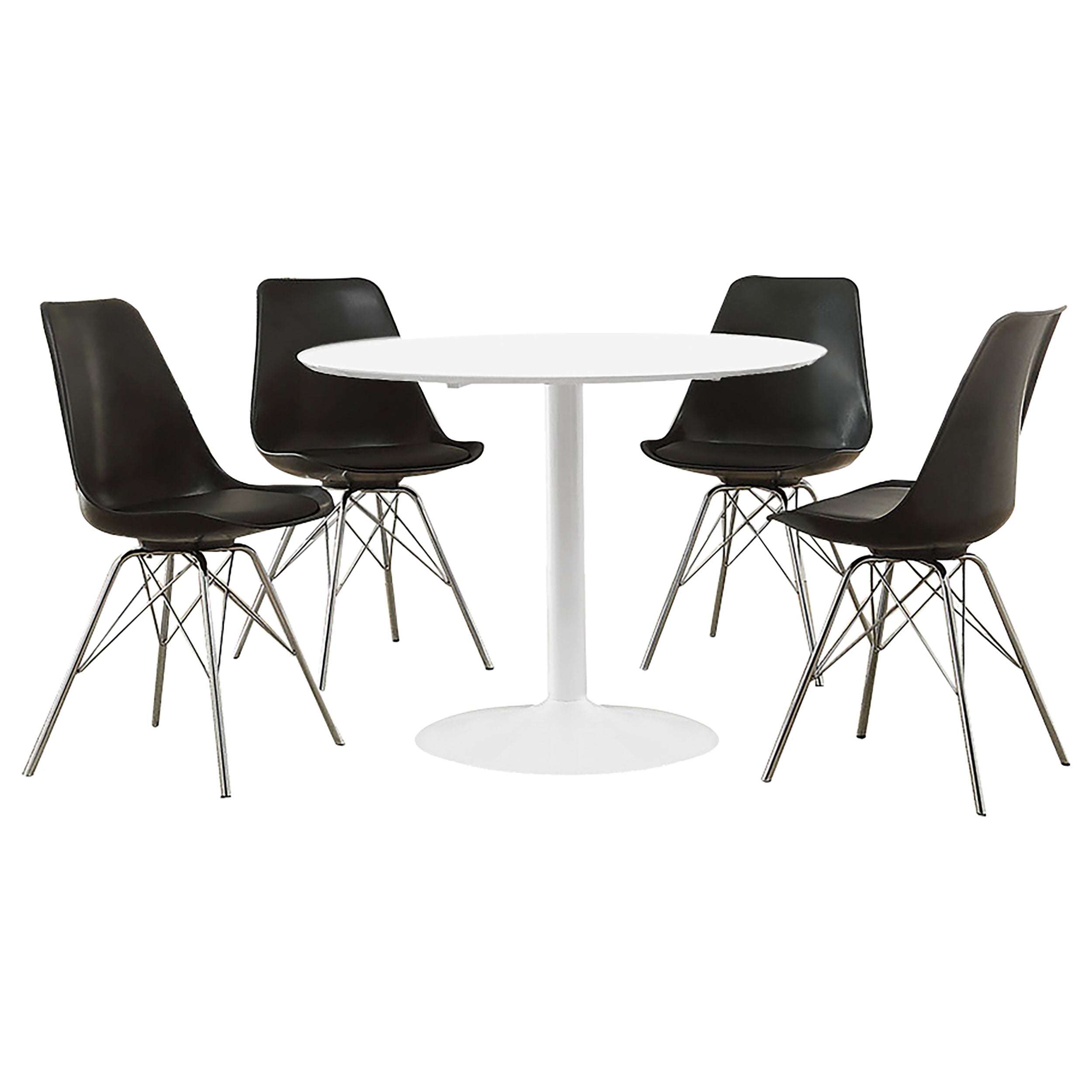 Lowry  Round Dining Table Set White