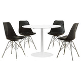 Lowry  Round Dining Table Set White