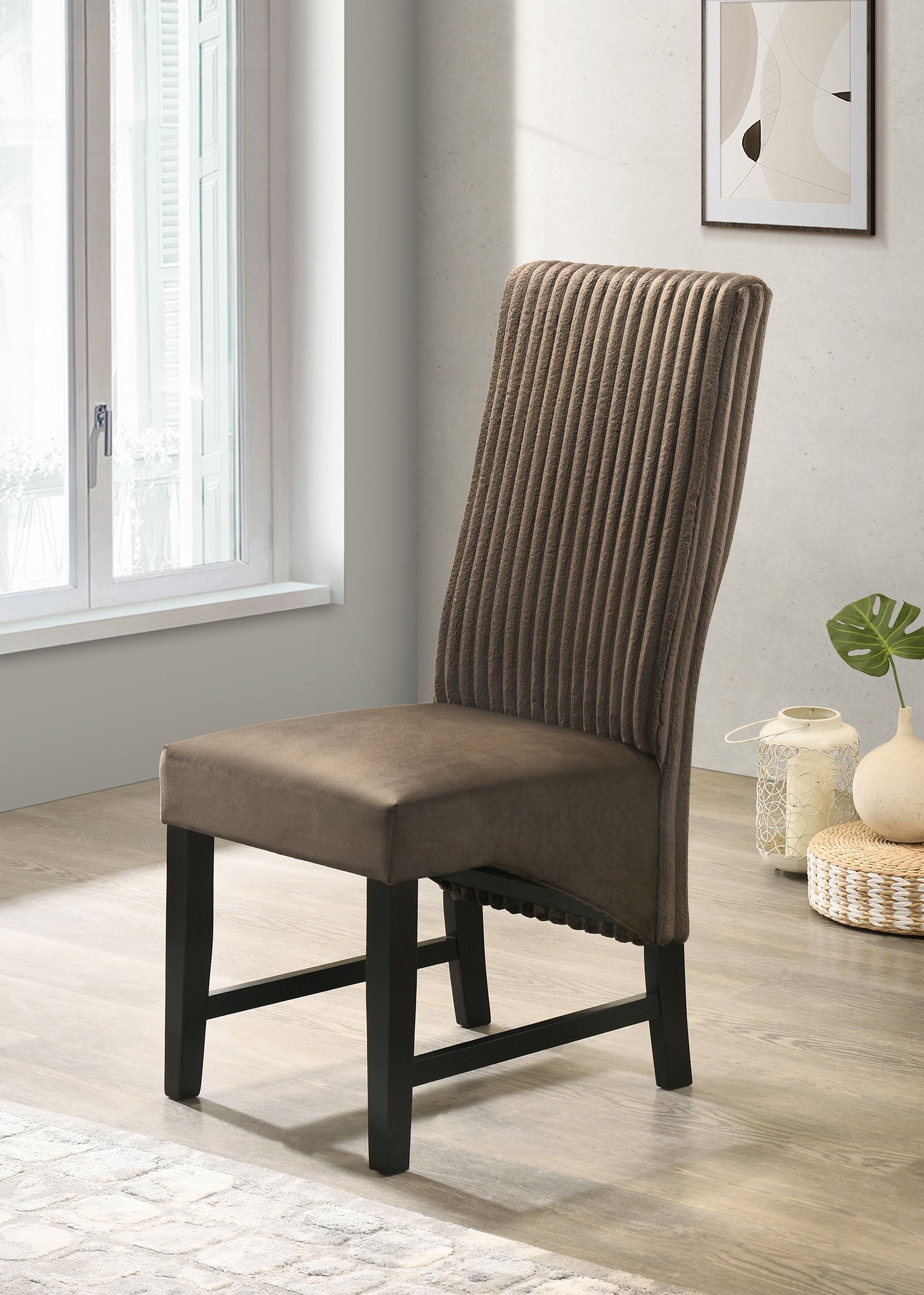 Barrand Upholstered Dining Side Chair Black (Set of 2)