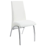 Beckham  Round Glass Top Dining Set Chrome and White