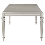 Bling Game  Rectangular Dining Set Metallic Platinum