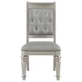 Bling Game Dining Side Chair Metallic Platinum (Set of 2)