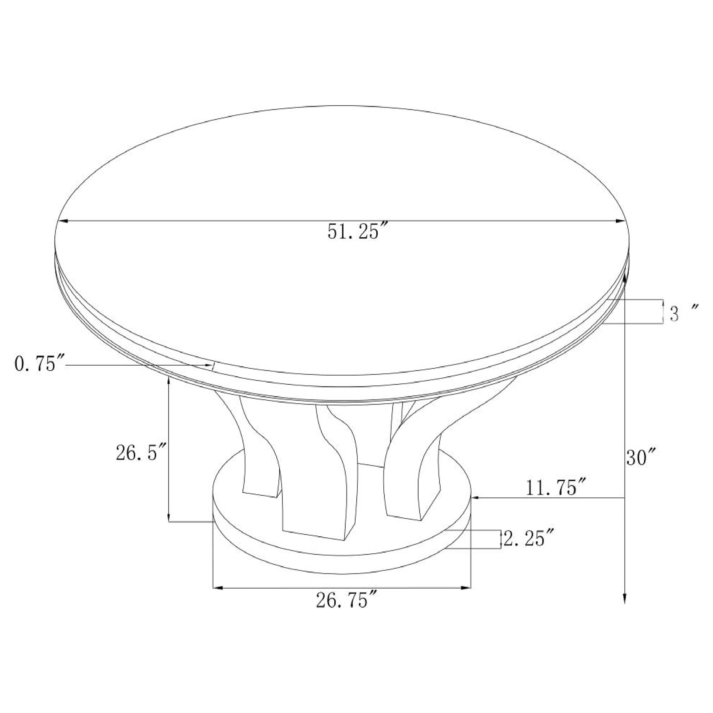 Anchorage  Round Stainless Steel Dining Set Chrome