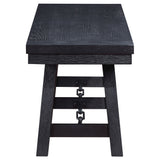 Newport Wood Trestle Base Dining Bench Black