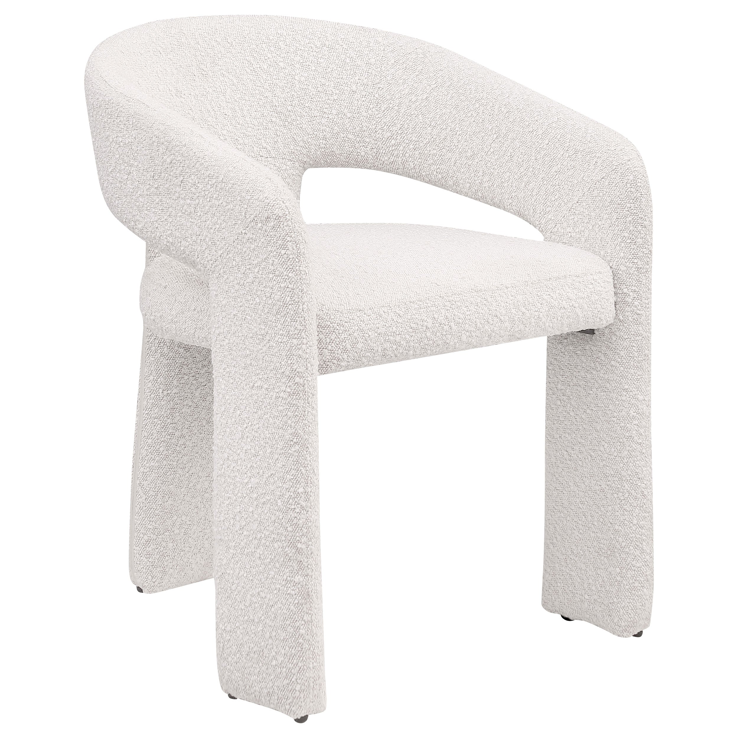 Eudora Boucle Upholstered Dining Arm Chair Grey (Set of 2)