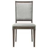 Onslow Upholstered Dining Side Chair Dark Brown (Set of 2)
