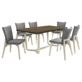 Biloxi  71-inch Rectangular Dining Set Greyish Brown