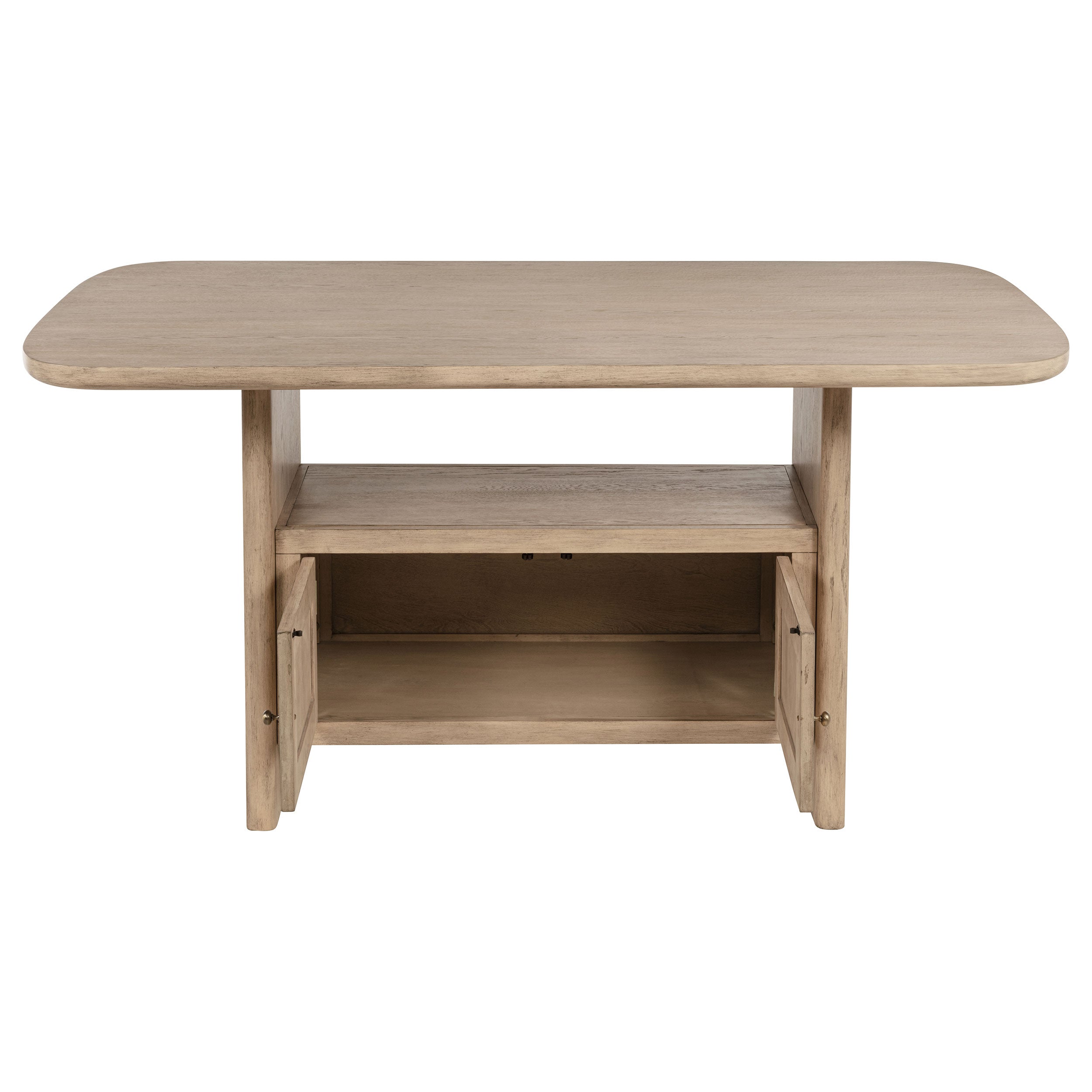 Kailani  Counter Dining Set with Cabinet Beige Oak