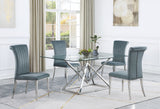 Beaufort  Rectangular Dining Set Chrome and Grey