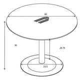 Cora Round 40-inch Wood Top Dining Table Brown Walnut