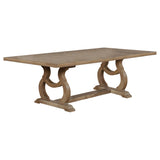Brockway 104-inch Extension Leaf Dining Table Antique Java