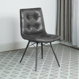 Aiken Upholstered Dining Side Chair Brown(Set of 4)