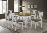 Appleton Rectangular Dining Set Distressed White