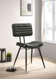 Misty Leather Upholstered Dining Chair Espresso (Set of 2)