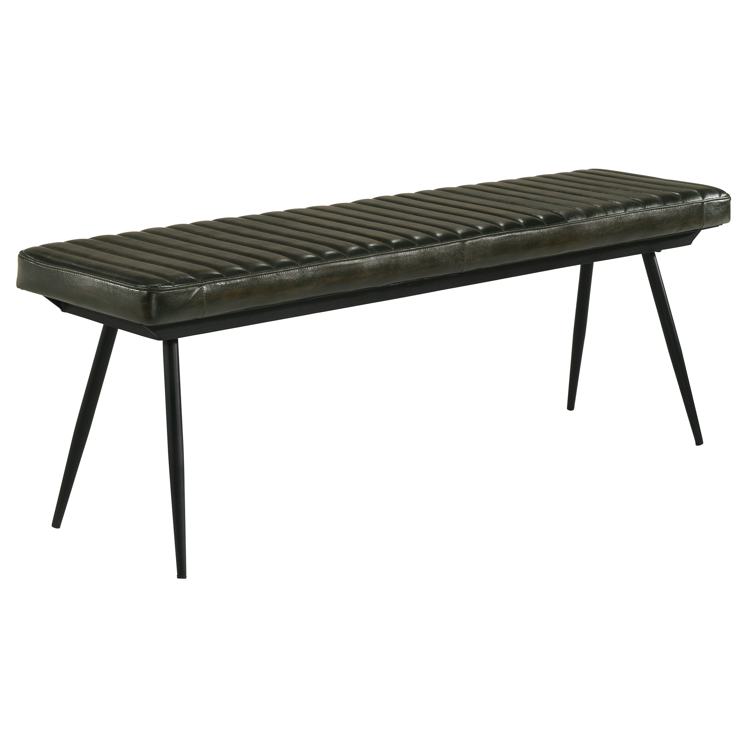 Misty Leather Upholstered Dining Bench Antique Camel