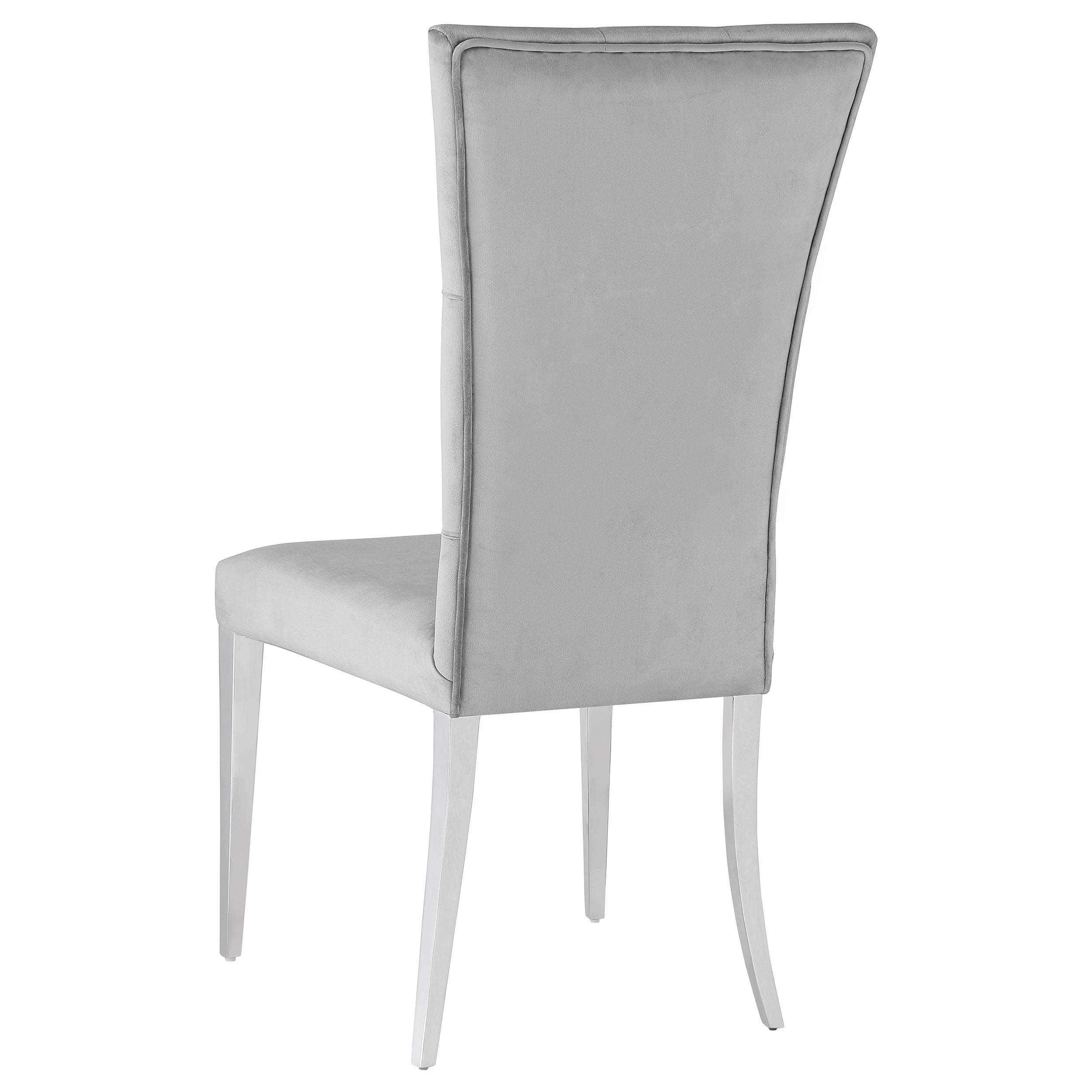 Kerwin  Rectangular Dining Table Set Grey and Chrome