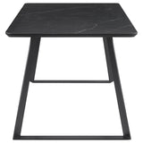 Smith Rectangular 71-inch Ceramic Top Dining Table Black
