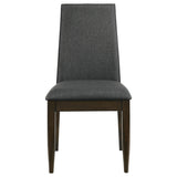 Wes Upholstered Dining Side Chair Dark Walnut (Set of 2)