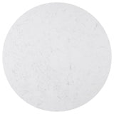 Sherry Round 54-inch Marble Top Dining Table Rustic Espresso