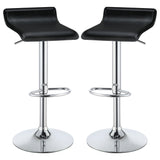 Bidwell Upholstered Adjustable Bar Stool Black (Set of 2)