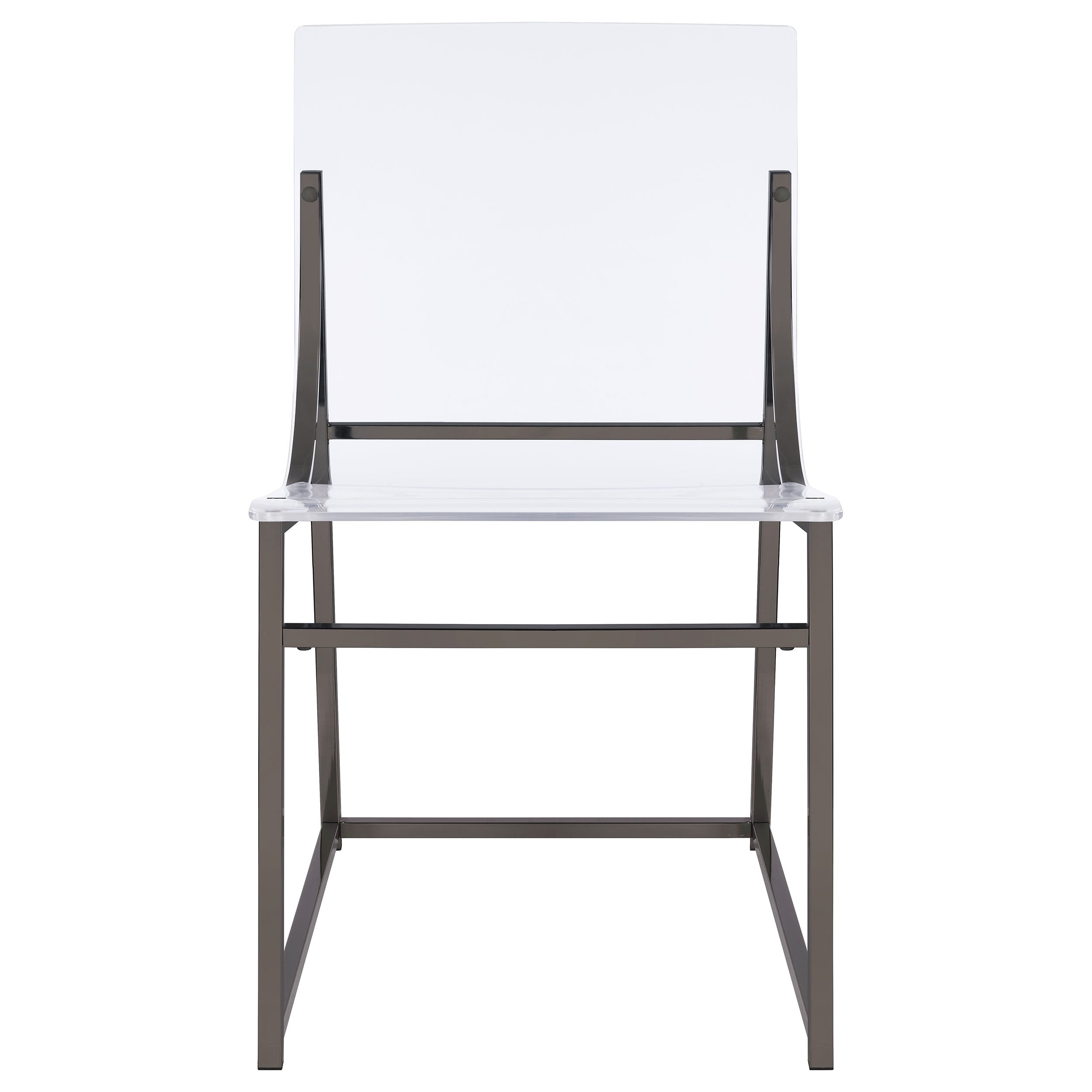 Jillian  Round Mirror Top Dining Set Black Nickel
