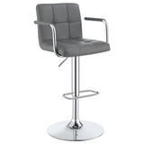 Palomar Adjustable Height Bar Stool Black / White and Chrome