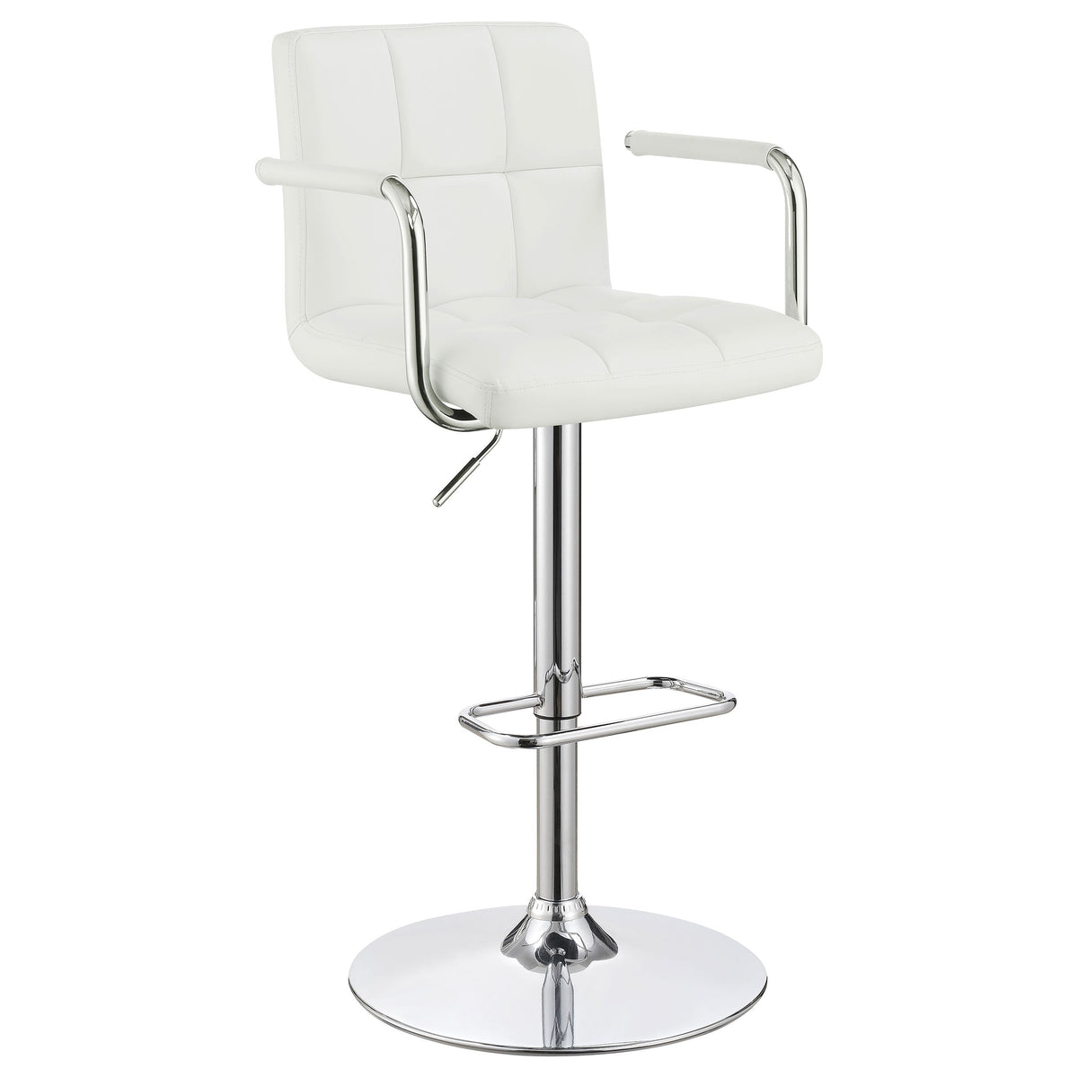 Palomar Adjustable Height Bar Stool Black / White and Chrome