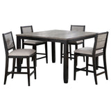 Elodie  Extension Leaf Counter Dining Set Black