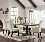 Phelps  Rectangular Dining Table Set Distressed Noir