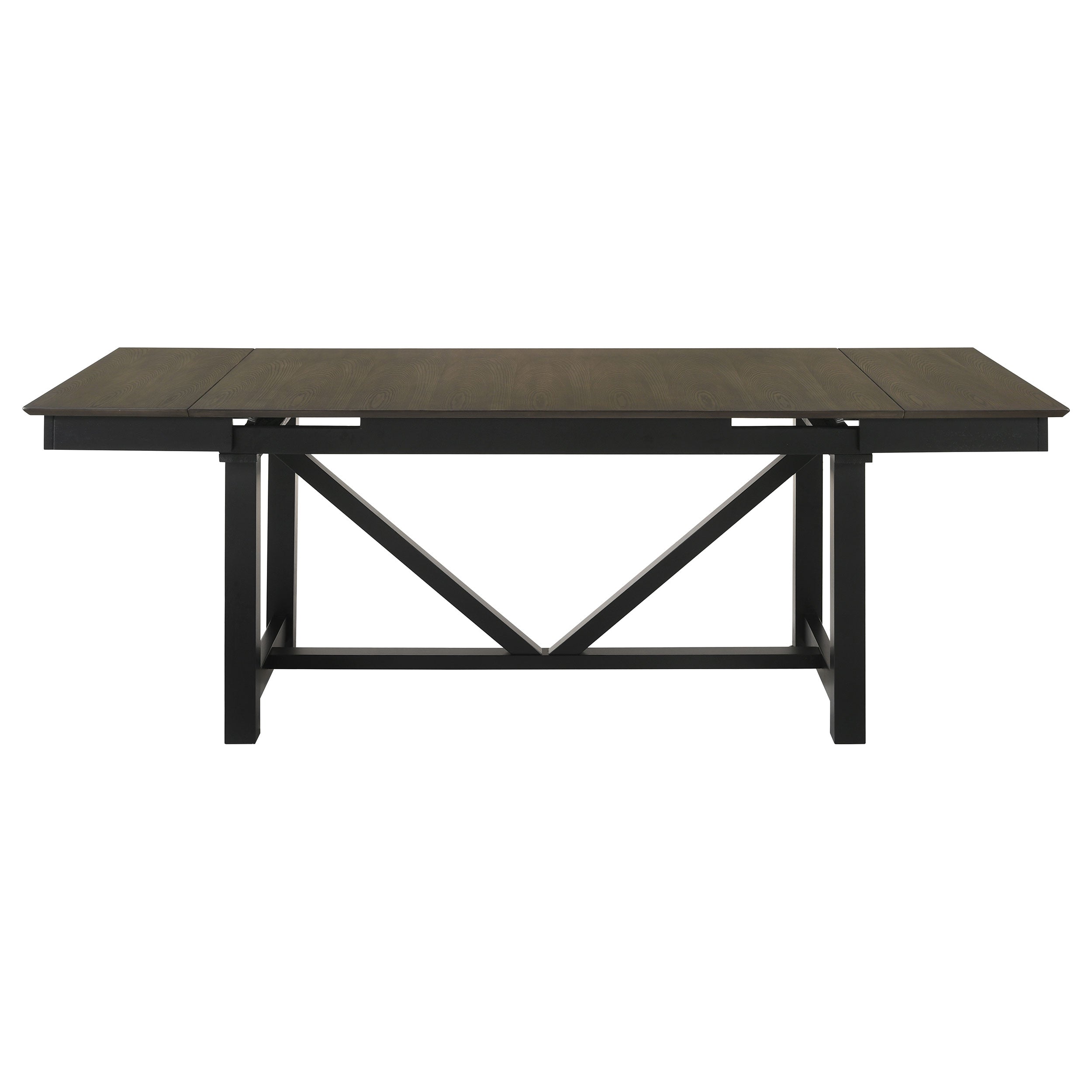Malia  Refractory Extension Leaf Dining Table Set Oak