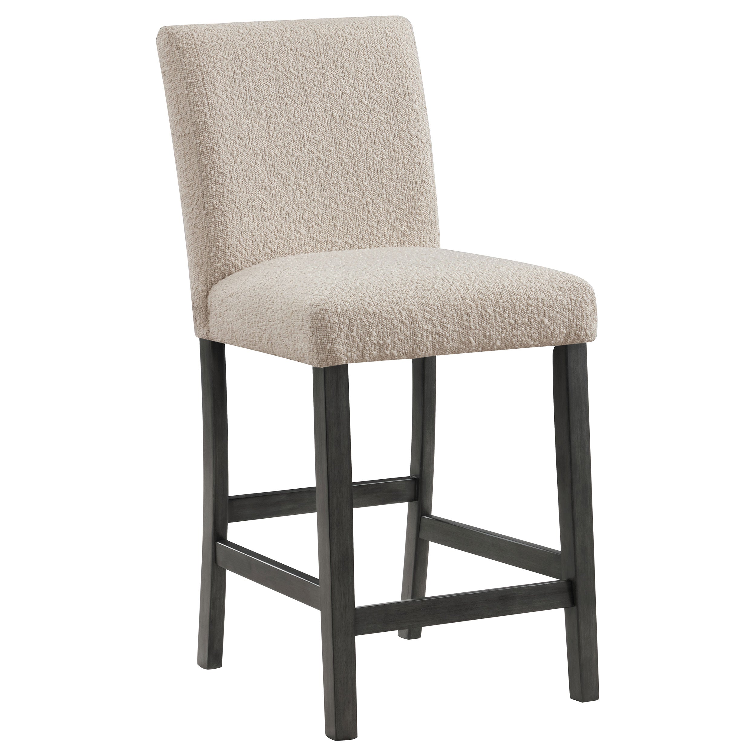 Alba Boucle Upholstered Counter Chair White (Set of 2)