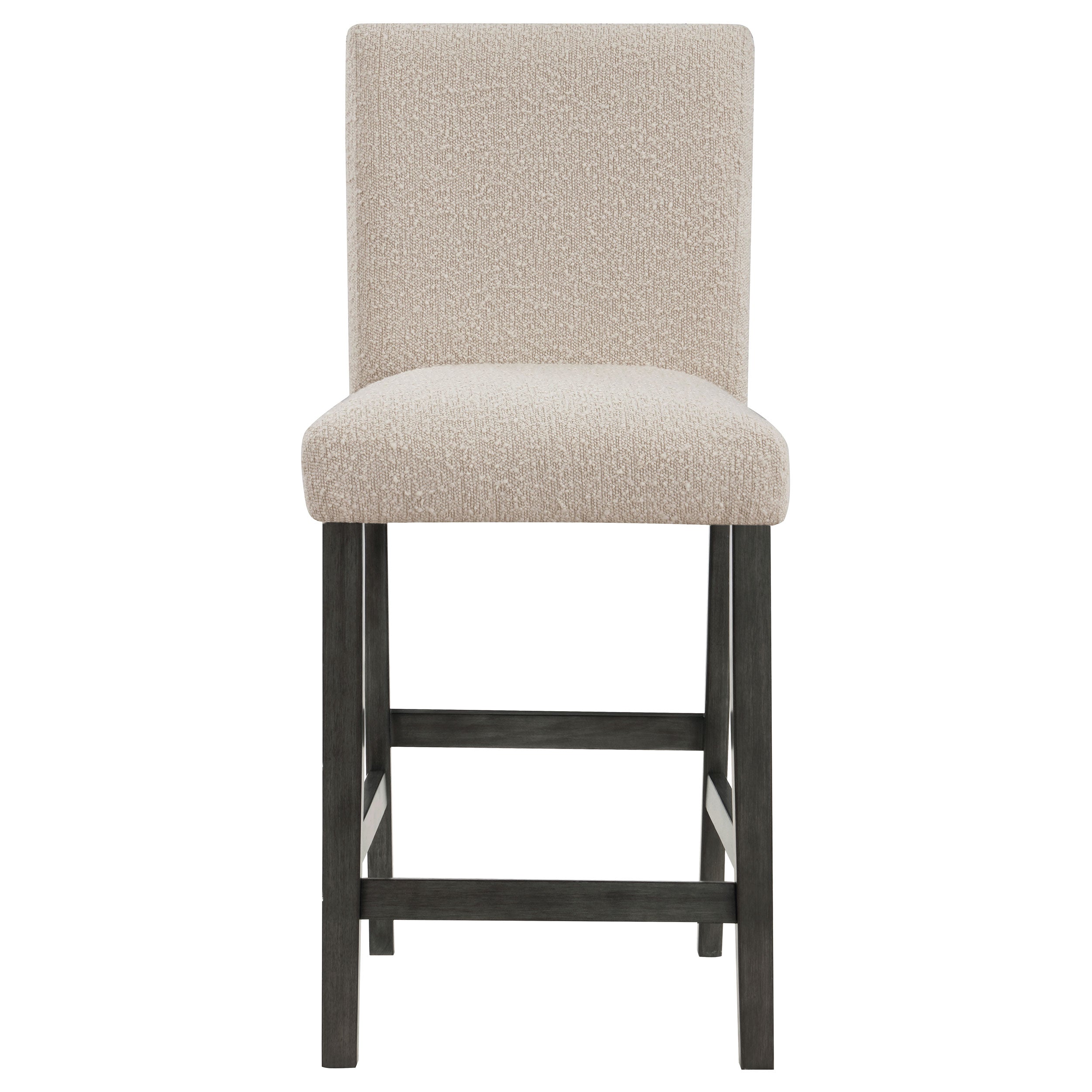 Alba Boucle Upholstered Counter Chair White (Set of 2)